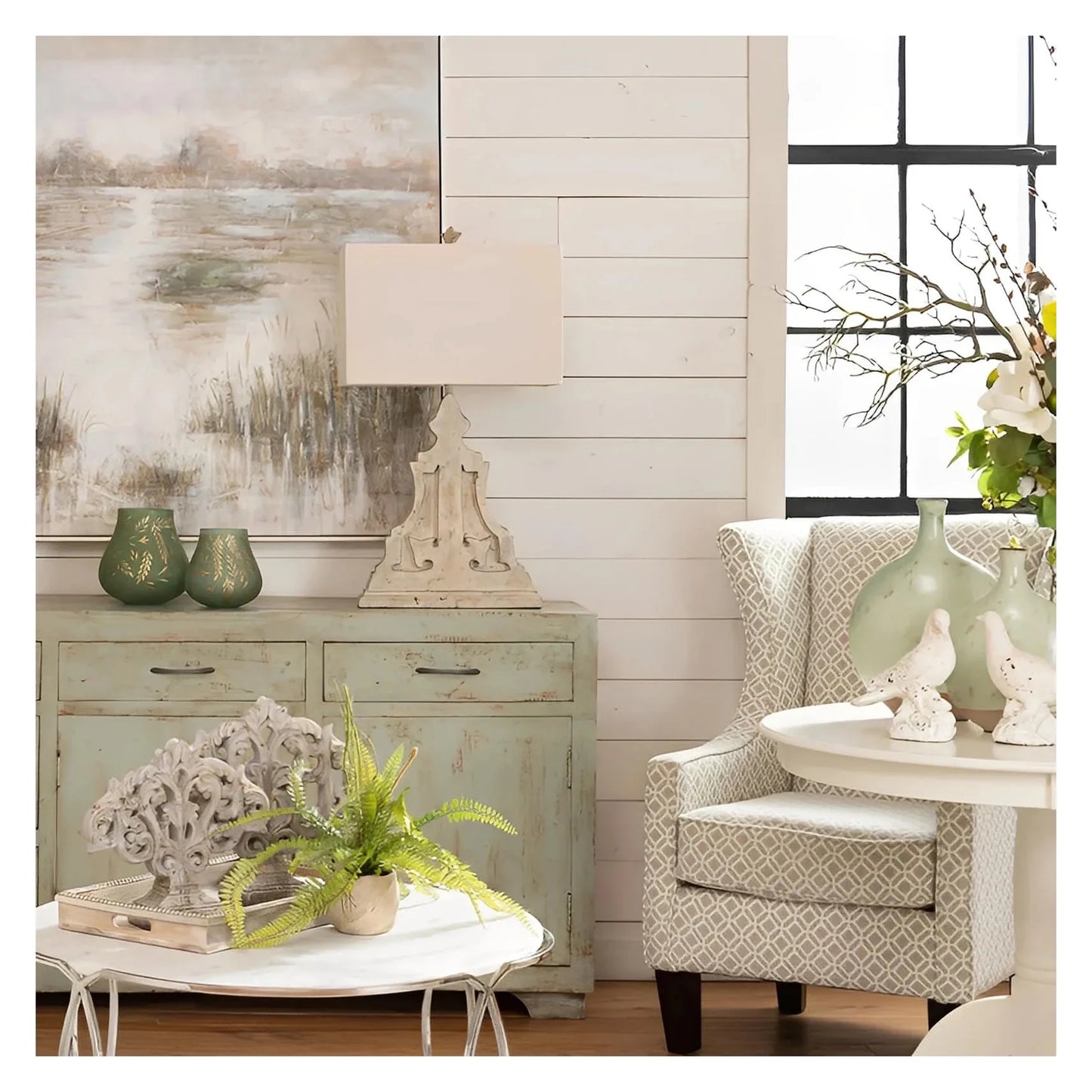 Segin of Haverhill Table Lamps (2-Pack), Beige, Rustic