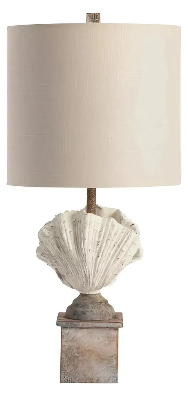 Coastal Charm Seashell Table Lamps (2-Pack), White