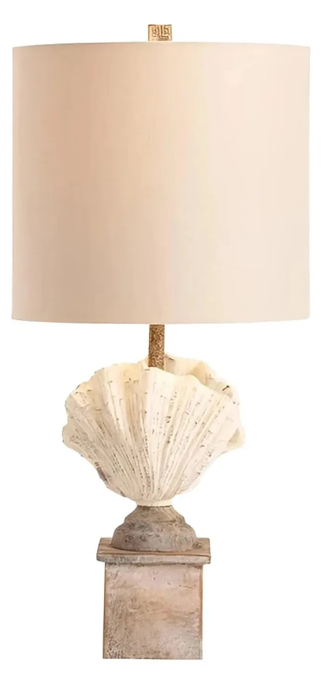 Coastal Charm Seashell Table Lamps (2-Pack), White
