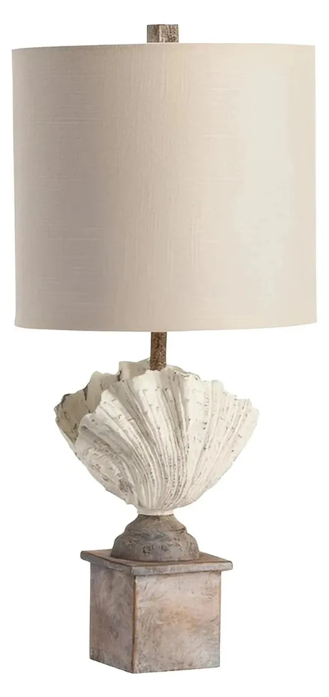 Coastal Charm Seashell Table Lamps (2-Pack), White