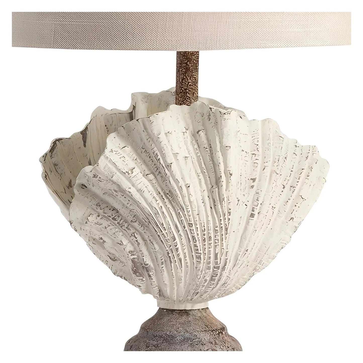 Coastal Charm Seashell Table Lamps (2-Pack), White