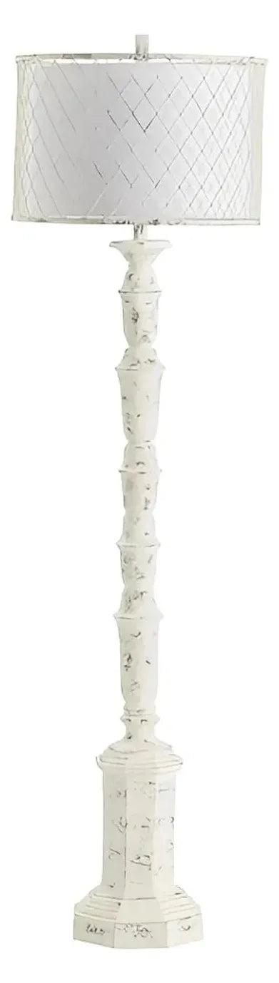 Pleione of Ashland Floor Lamp, White, Rustic