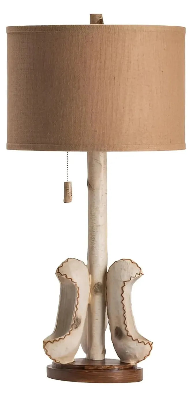 Canoes of Granite Point Table Lamps (2-Pack), Beige, Rustic
