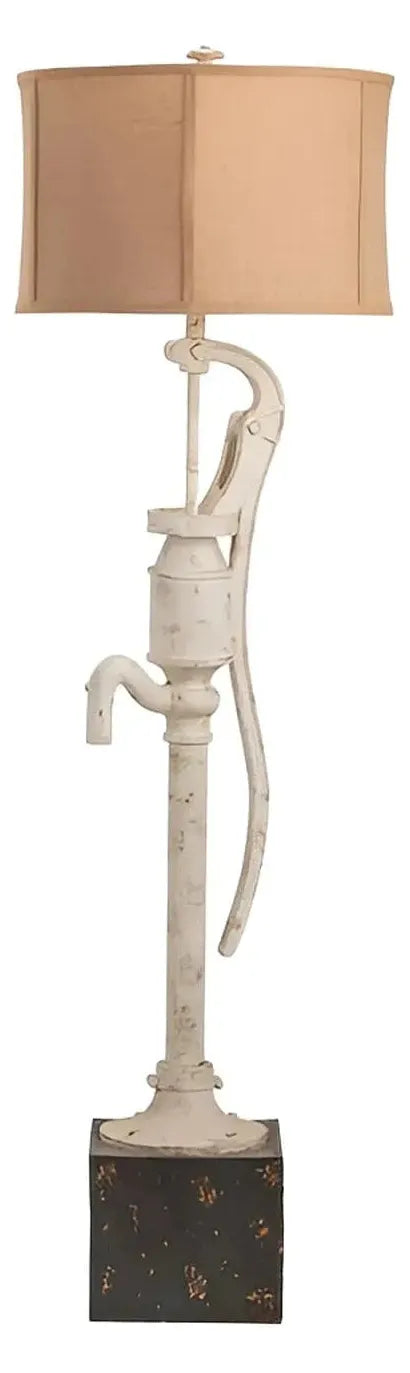 Albireo of Cape May Floor Lamp, White, Rustic