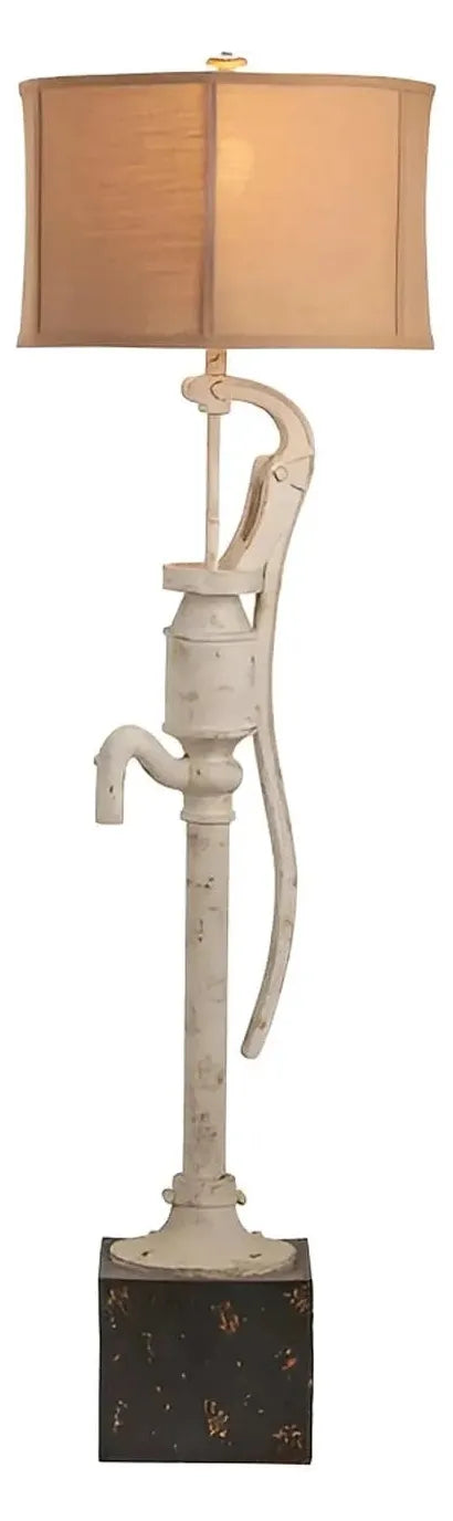 Albireo of Cape May Floor Lamp, White, Rustic