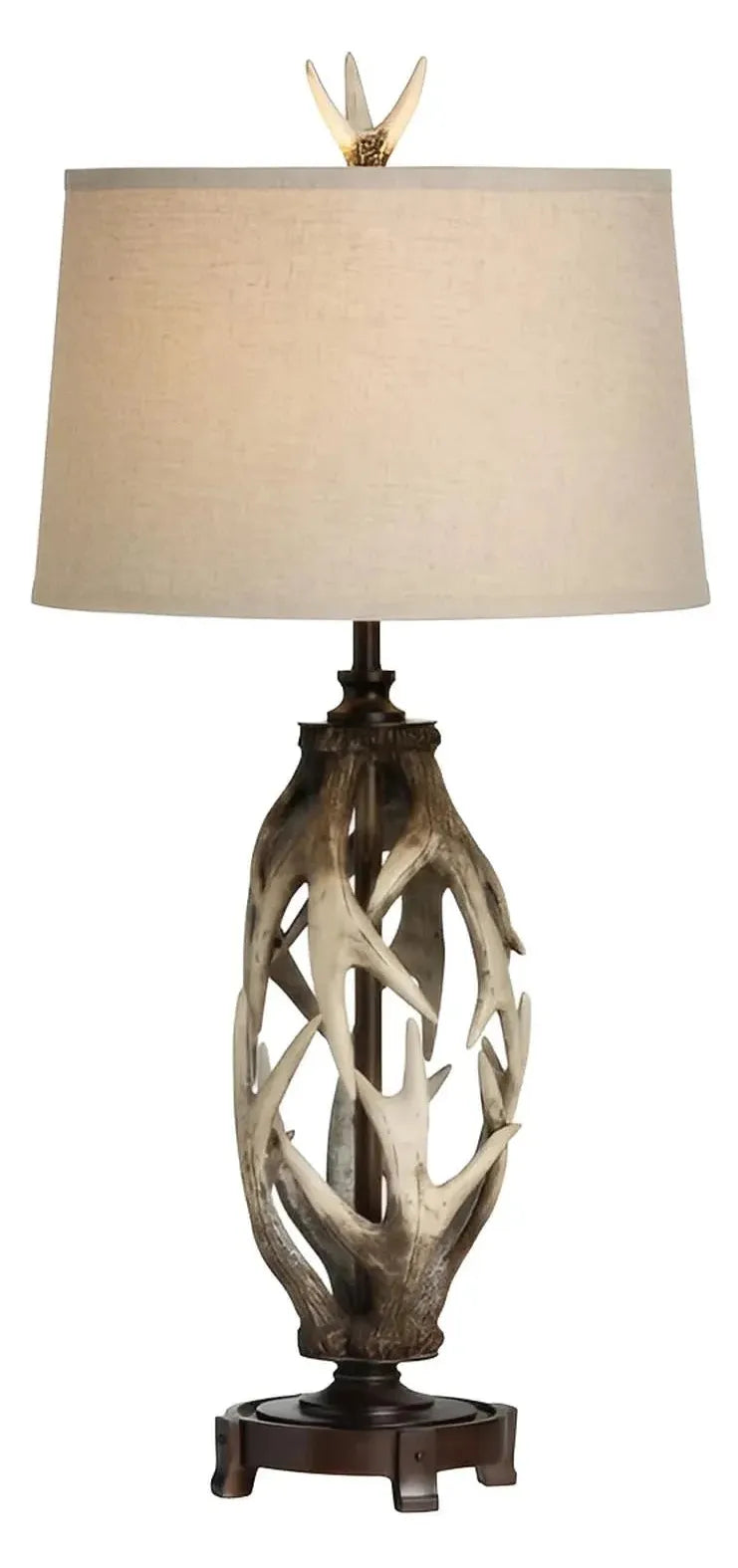 Avior Antlers Table Lamps (2-Pack), Brown, Rustic