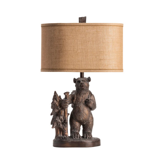 Saida of Granite Point Table Lamps (2-Pack), Brown, Rustic
