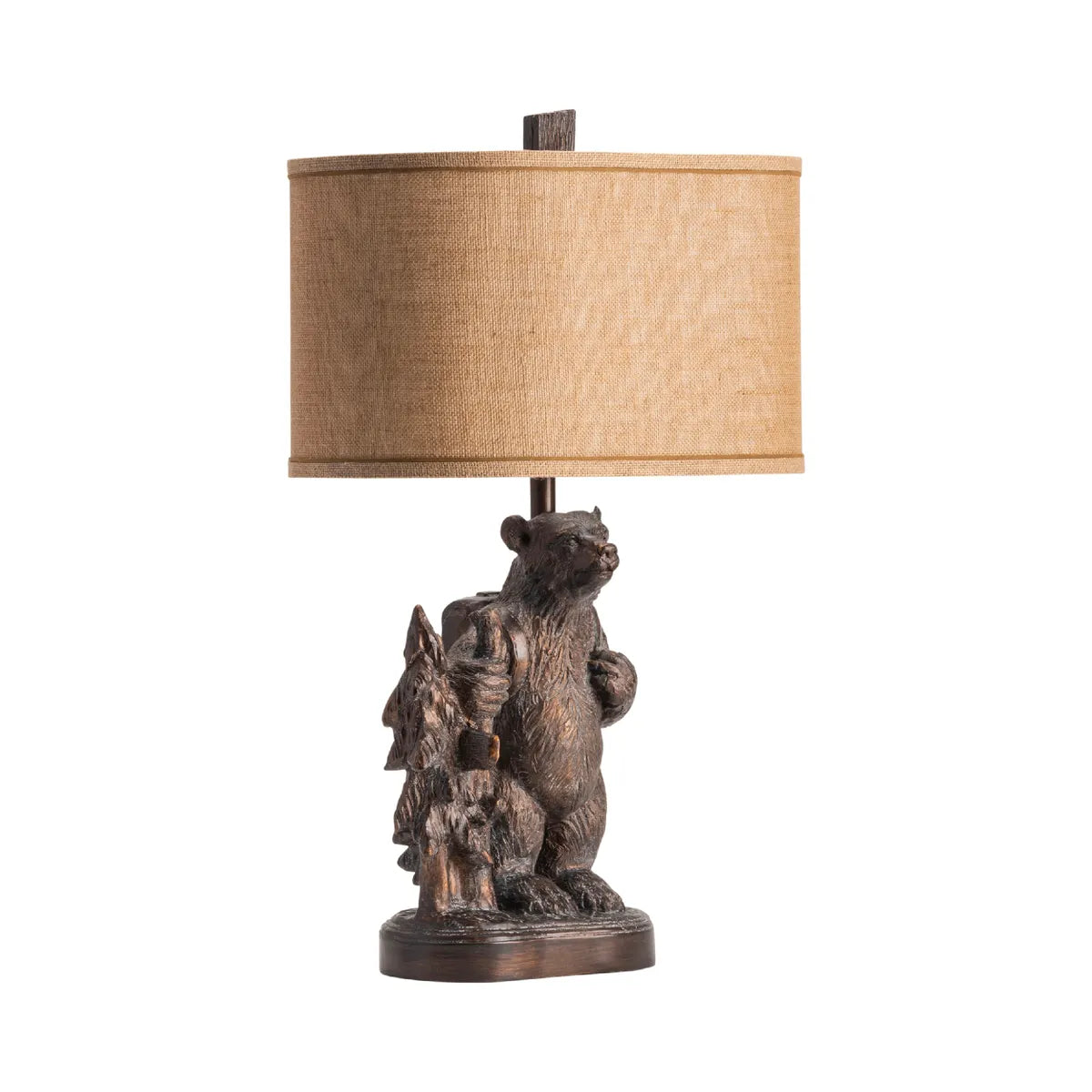 Saida of Granite Point Table Lamps (2-Pack), Brown, Rustic