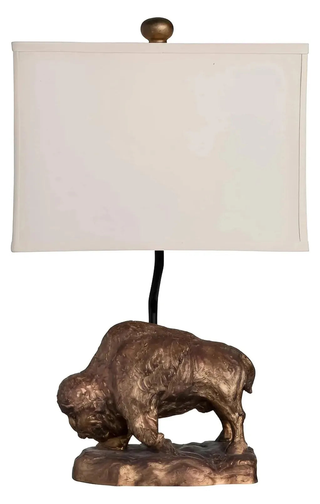 Walking Buffalo Plains Table Lamps (2-Pack), Bronze, Rustic