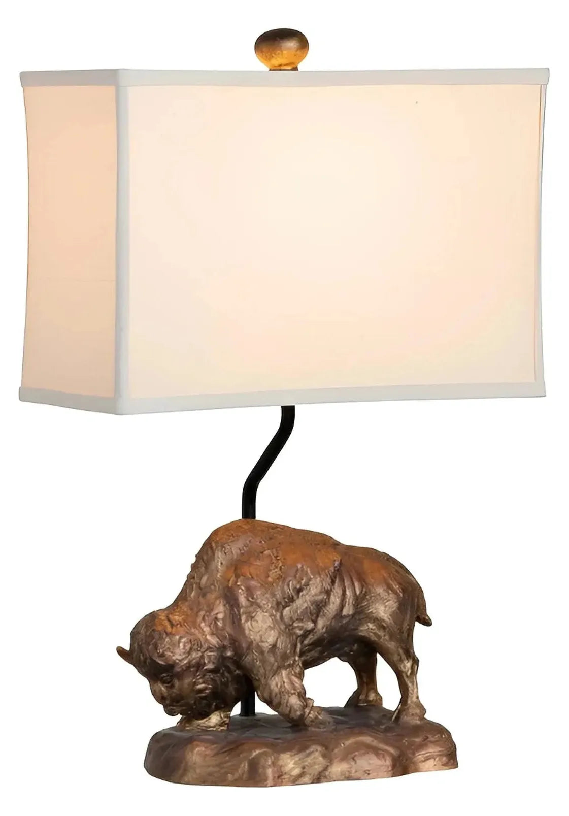 Walking Buffalo Plains Table Lamps (2-Pack), Bronze, Rustic
