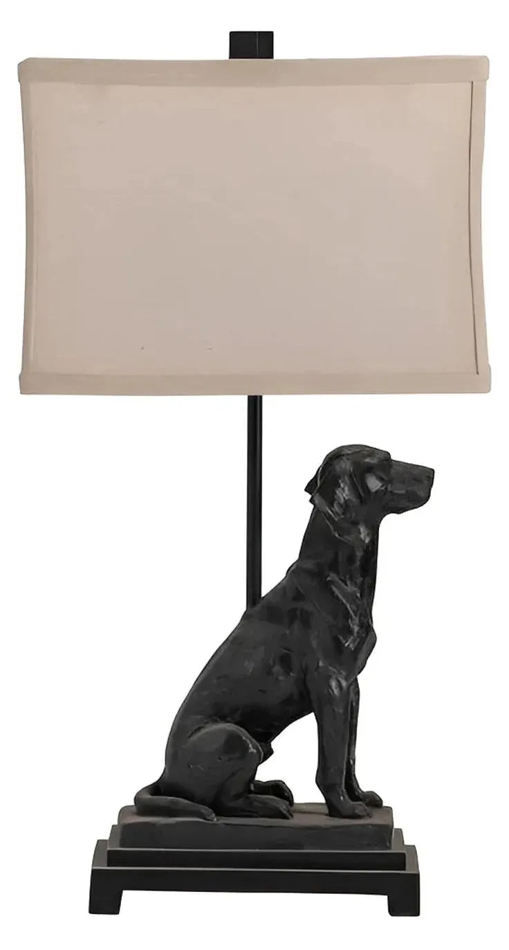 Chesapeake Bay Retriever Table Lamps (2-Pack), Black Bronze, Rustic