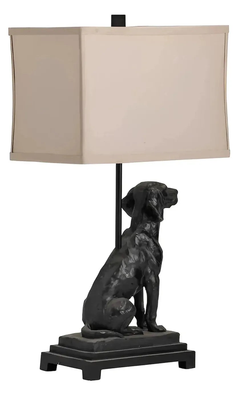 Chesapeake Bay Retriever Table Lamps (2-Pack), Black Bronze, Rustic