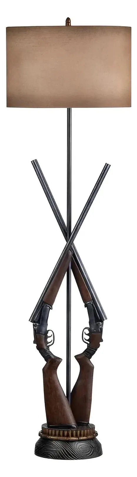 Readied Rifles Floor Lamp, Brown, Rustic