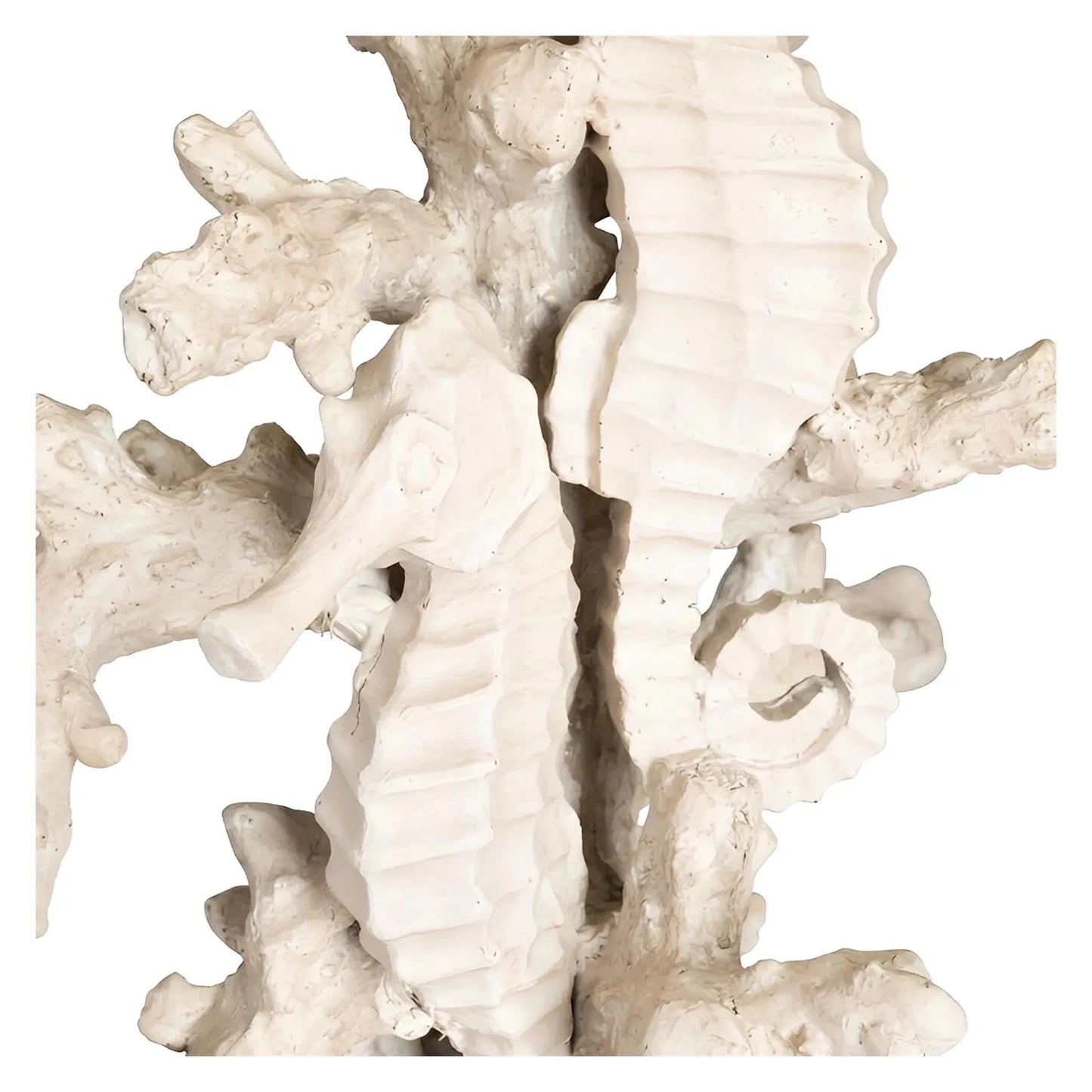 White Sea Horses of Cranberry Cove Table Lamps (2-Pack), Beige, Coastal