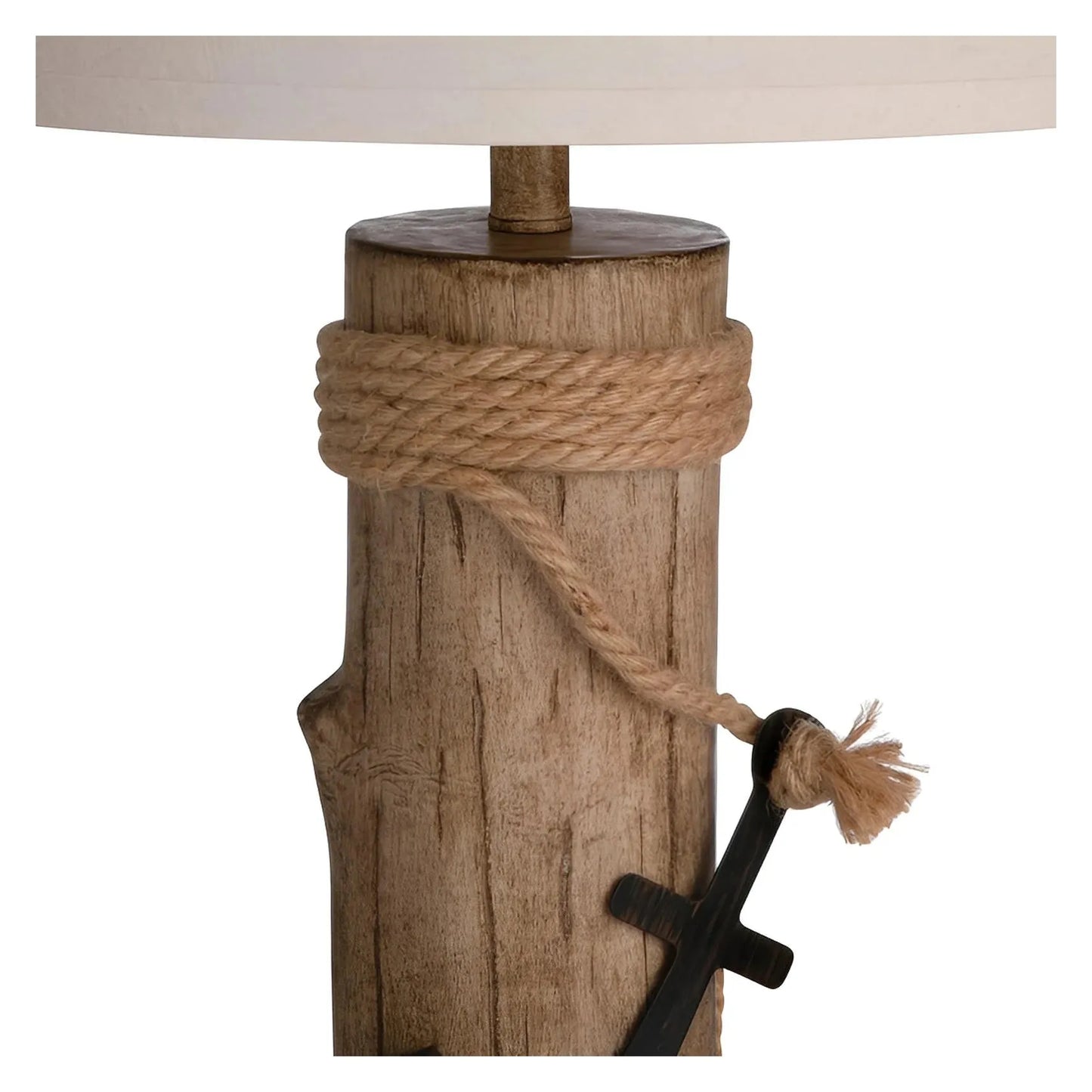 Driftwood Anchor Table Lamps (2-Pack), Brown, Coastal