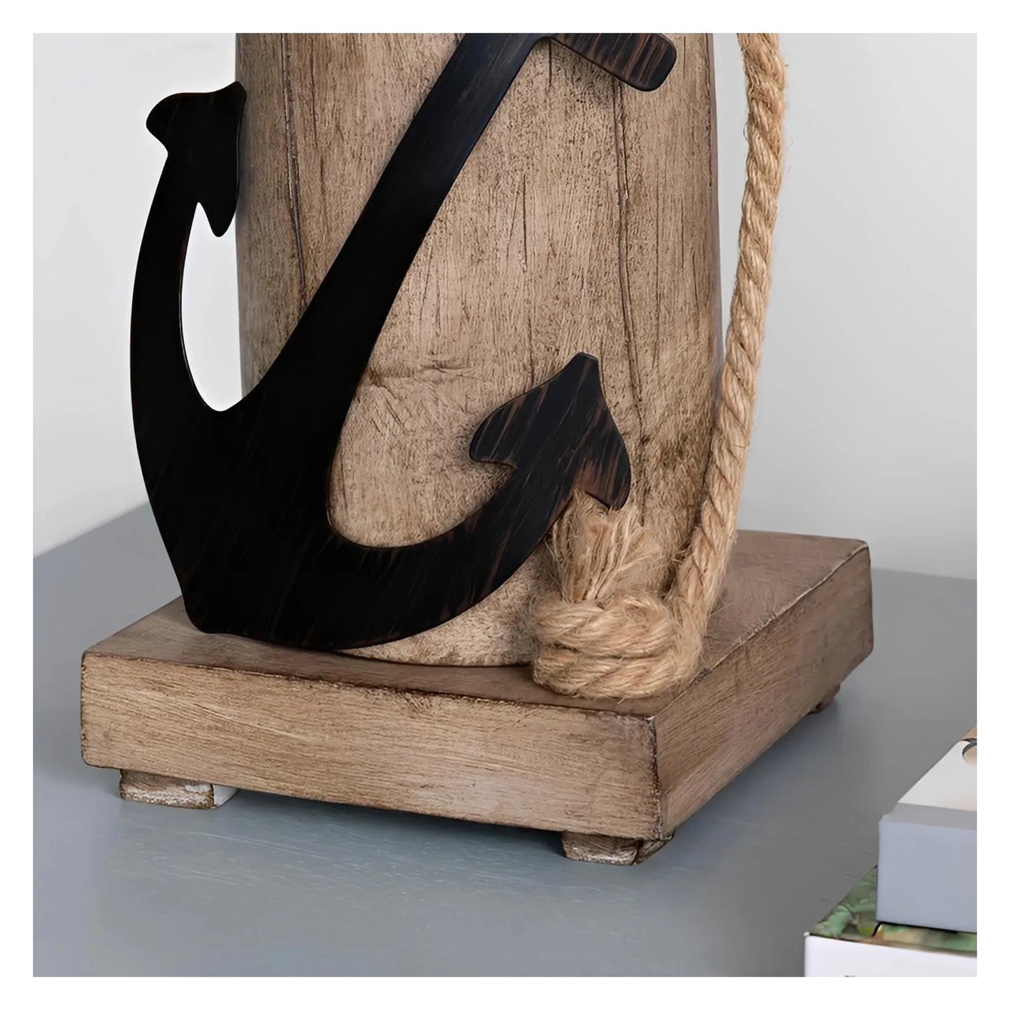 Driftwood Anchor Table Lamps (2-Pack), Brown, Coastal