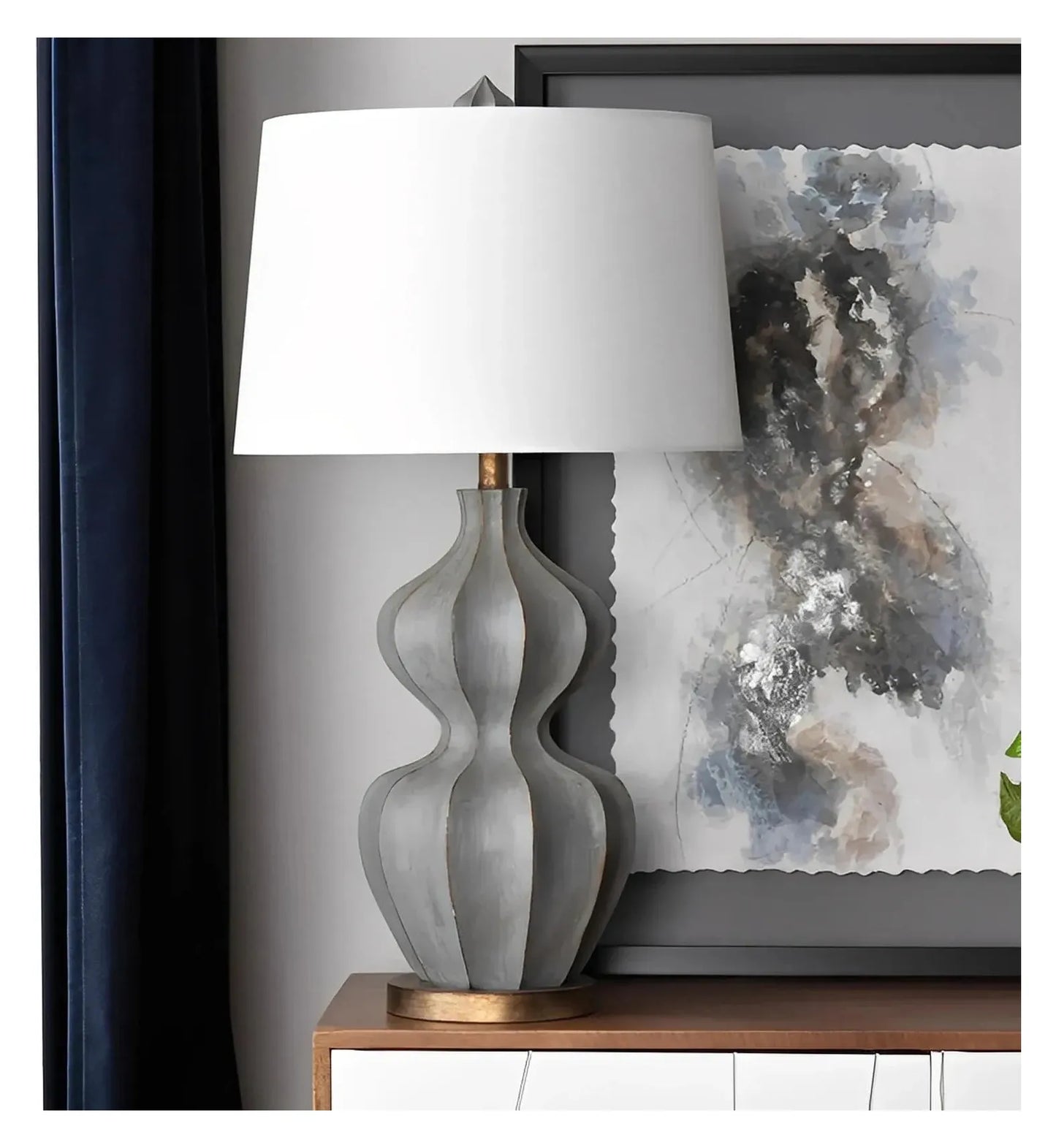 Fornax of Saratoga Table Lamps (2-Pack), Grey, Transitional