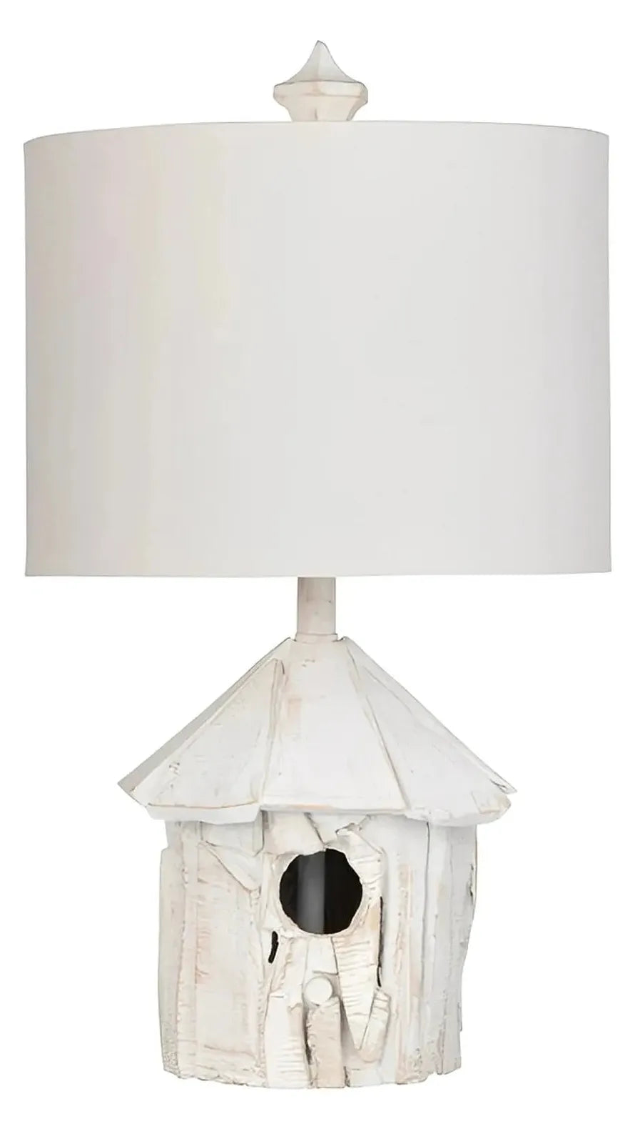White Bird House Table Lamps (2-Pack), Rustic