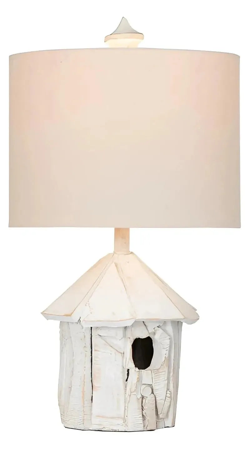 White Bird House Table Lamps (2-Pack), Rustic