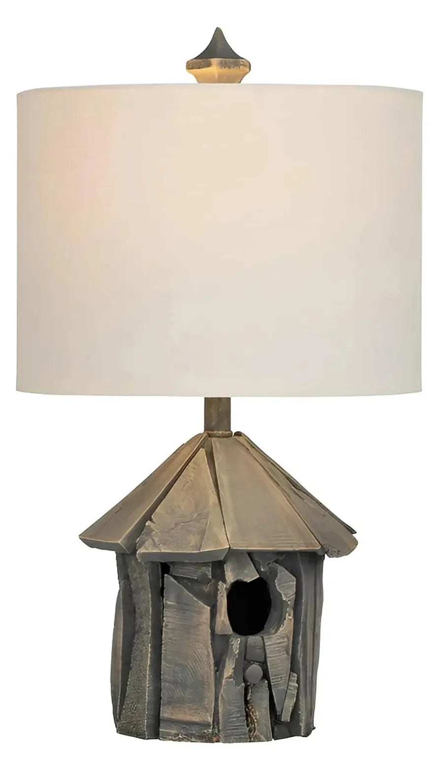 Bird House of Merrimack Valley Table Lamps (2-Pack), Grey, Rustic
