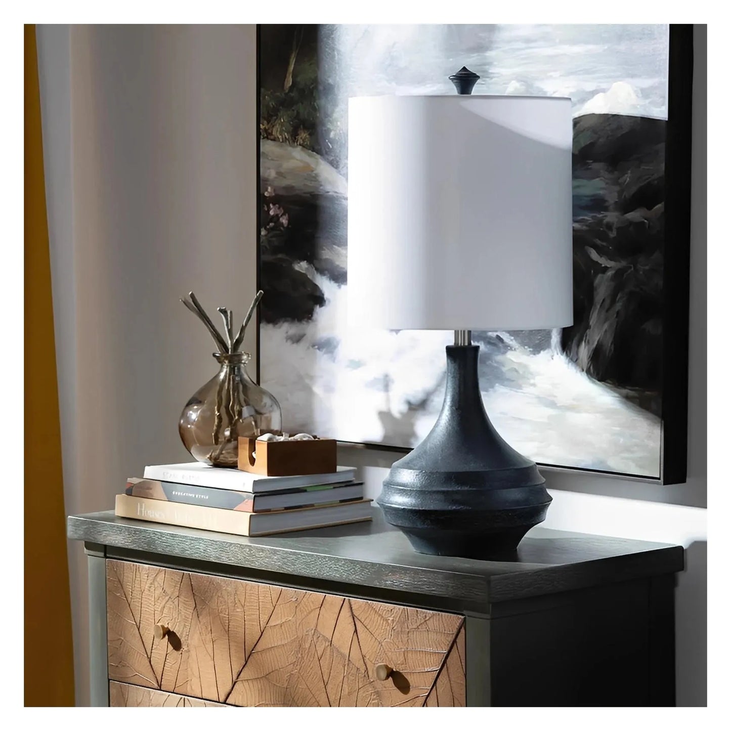 Zubeneschamali of Watervliet Table Lamps (2-Pack), Black, Transitional