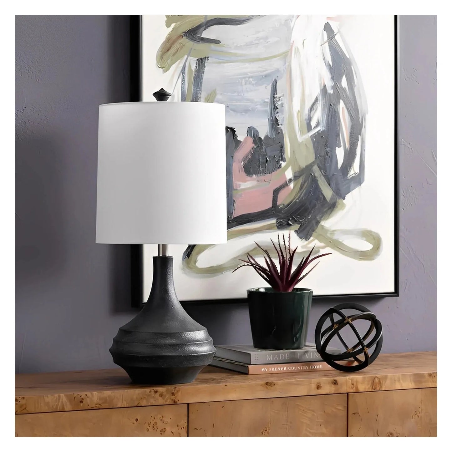 Zubeneschamali of Watervliet Table Lamps (2-Pack), Black, Transitional