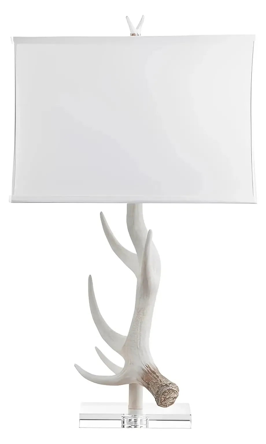 Acrux of Ipswich Table Lamps (2-Pack), White, Rustic, Antlers