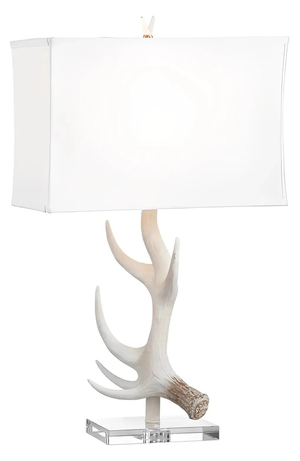 Acrux of Ipswich Table Lamps (2-Pack), White, Rustic, Antlers