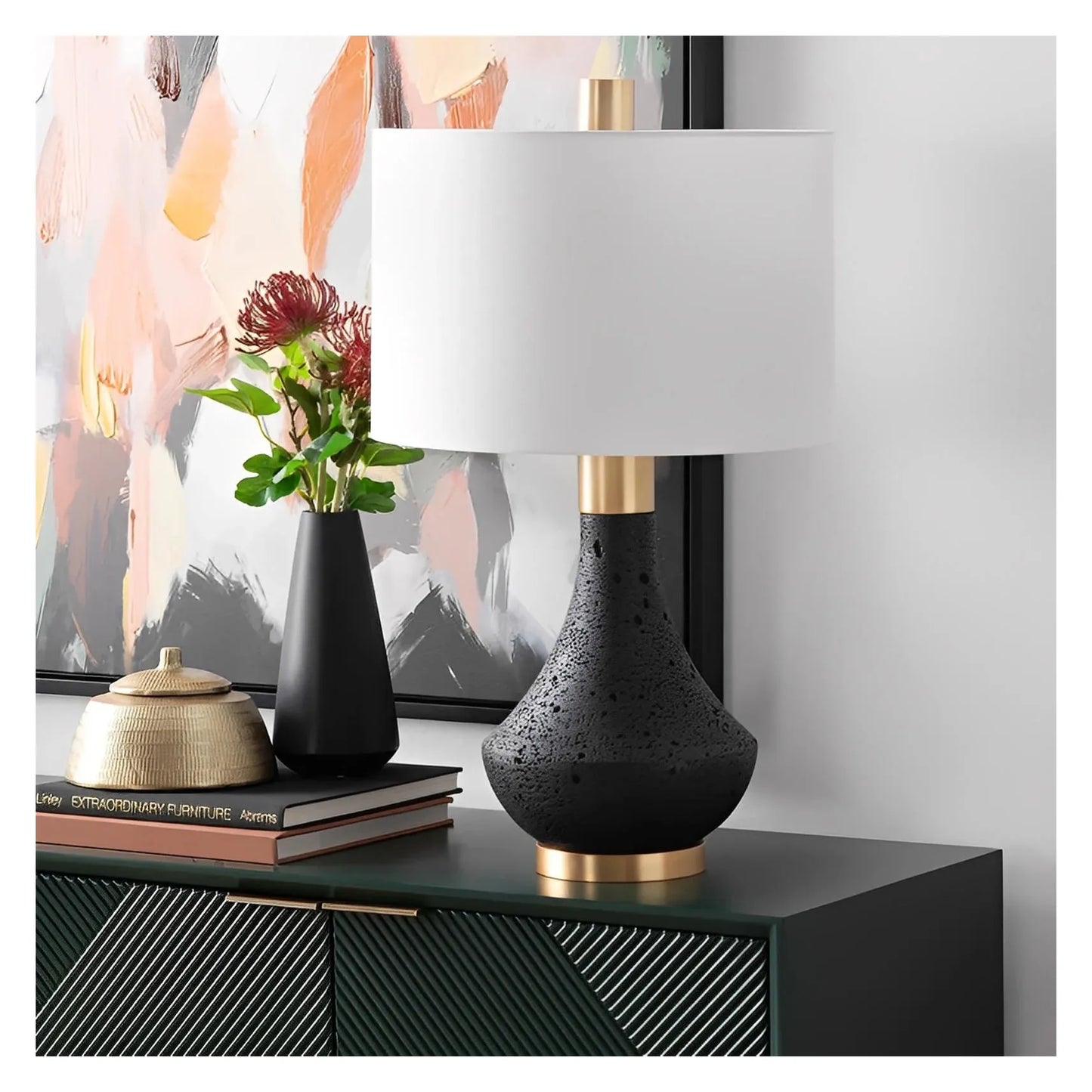 Procyon of Salem Table Lamps (2-Pack), Black, Transitional