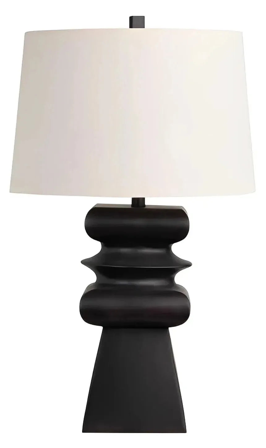 Mira of White Mountain Table Lamps (2-Pack), Black, Contemporary