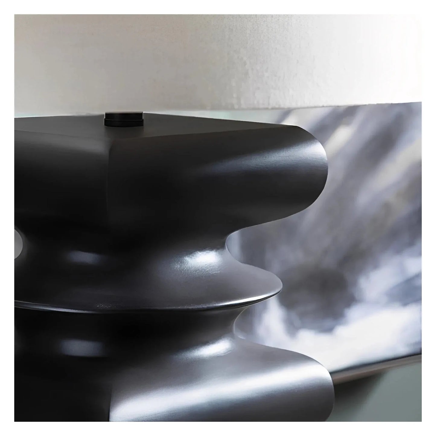 Mira of White Mountain Table Lamps (2-Pack), Black, Contemporary