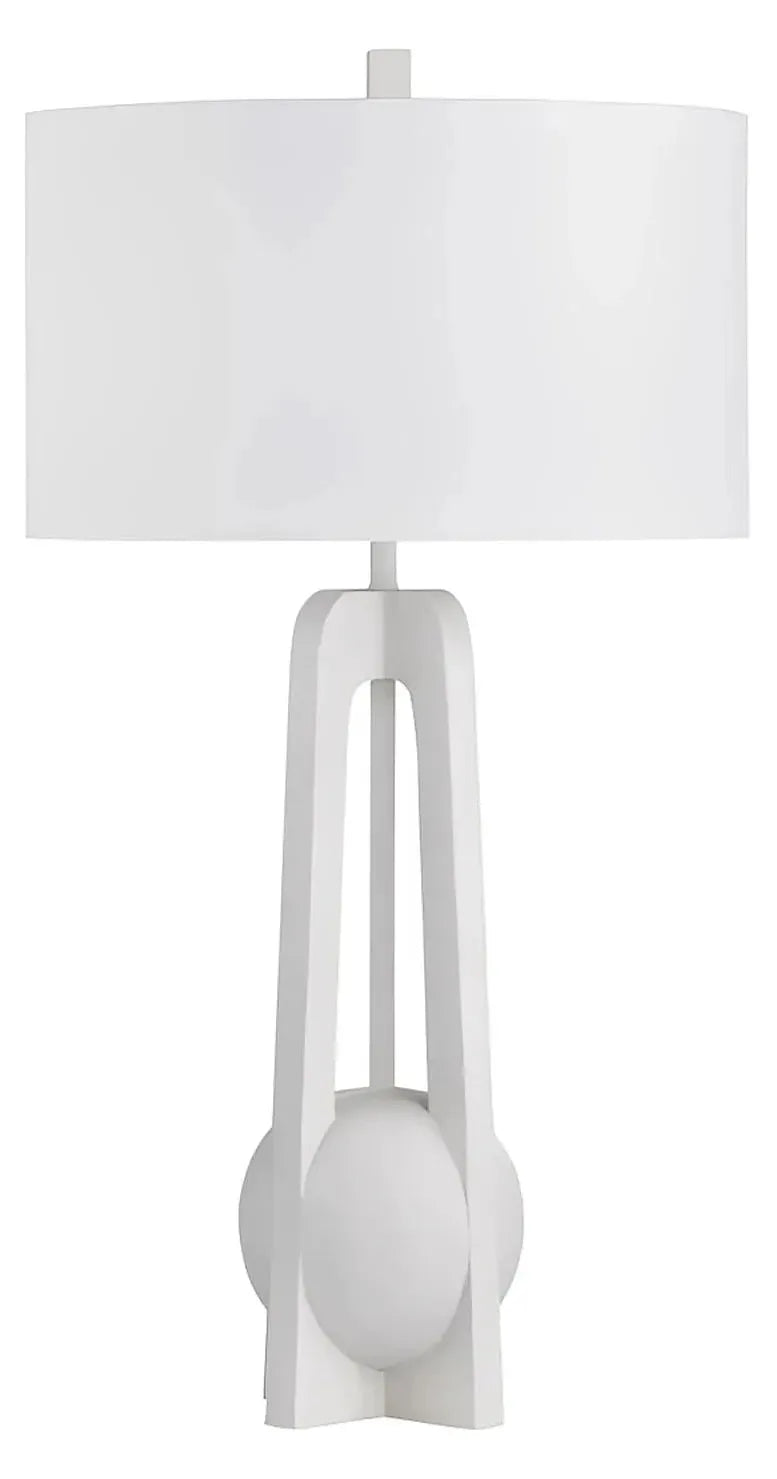 Thalim of Concord Table Lamps (2-Pack), White, Contemporary