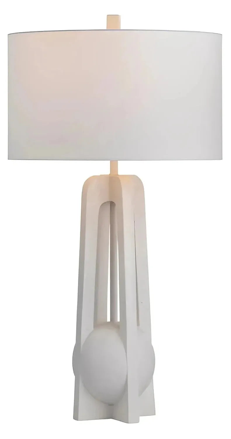 Thalim of Concord Table Lamps (2-Pack), White, Contemporary