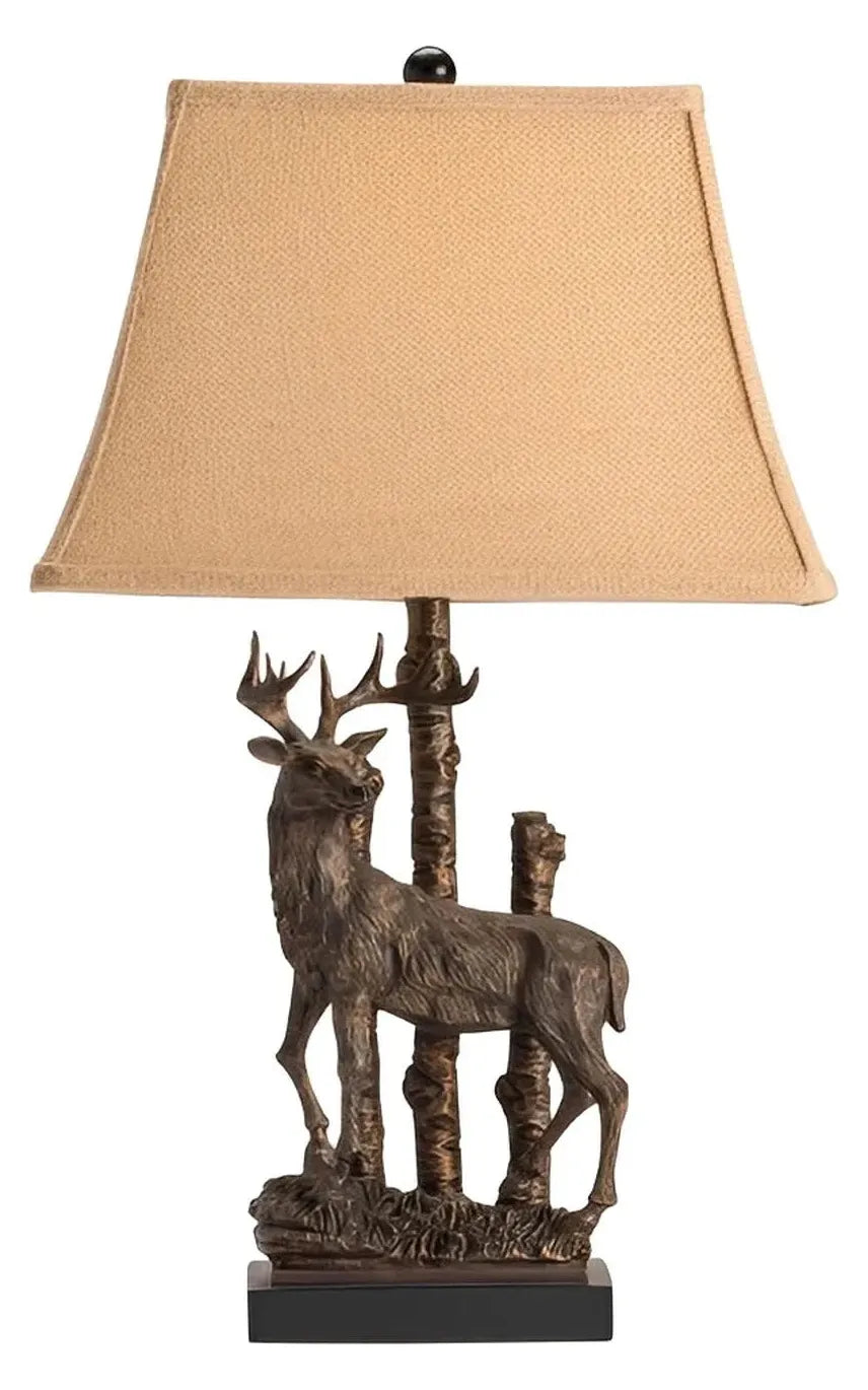 Wasat of Brockton Table Lamps (2-Pack), Brown, Rustic