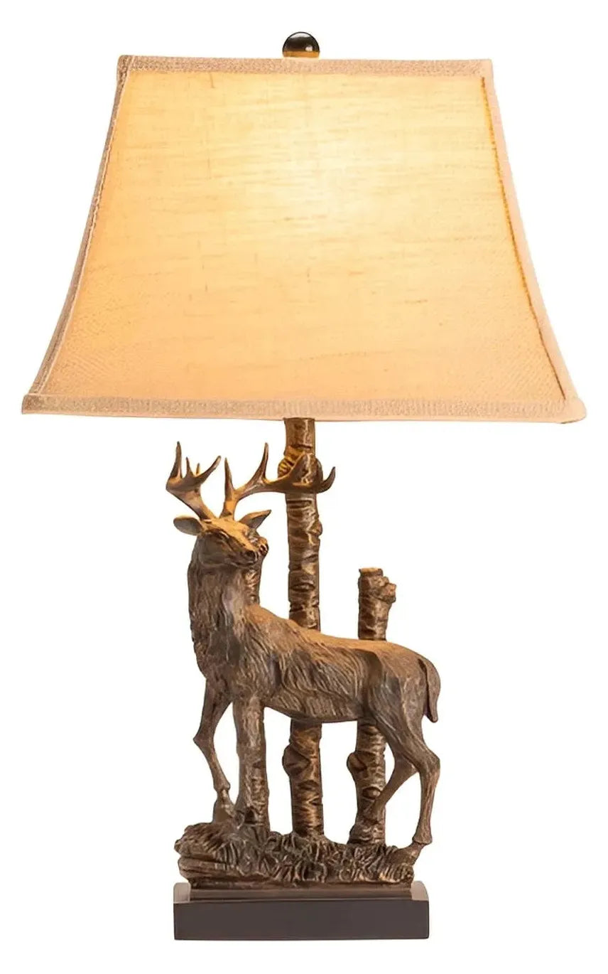 Wasat of Brockton Table Lamps (2-Pack), Brown, Rustic