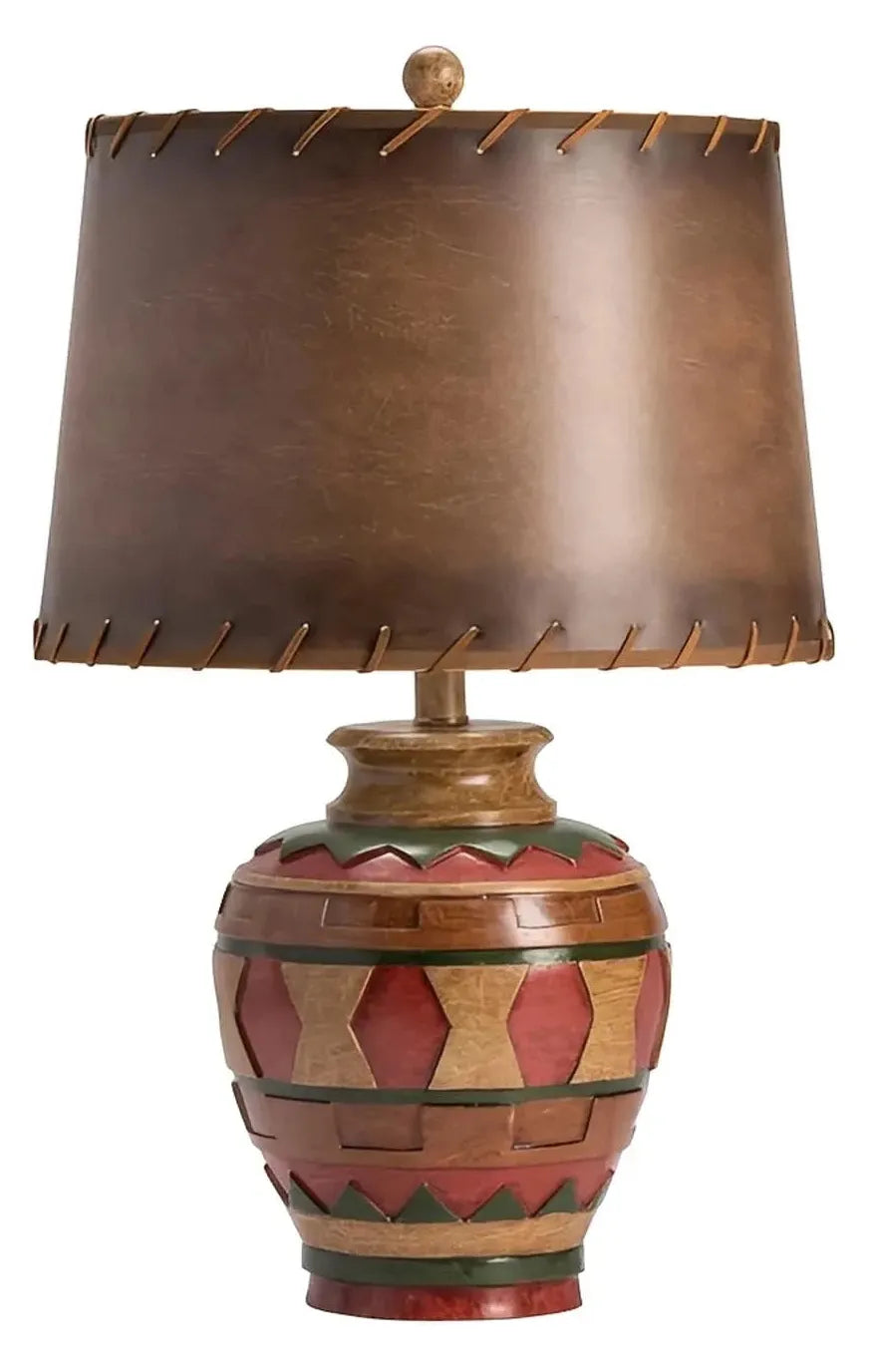 Saida of Narragansett Table Lamps (2-Pack), Red, Rustic