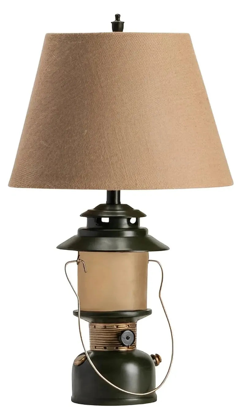 Albireo Lantern of Portsmouth Table Lamps (2-Pack), Green, Rustic