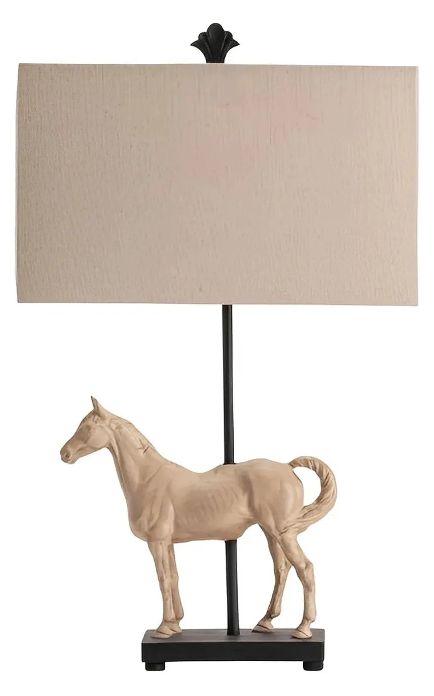 Horse of Fairfield Table Lamps (2-Pack), Beige, Rustic