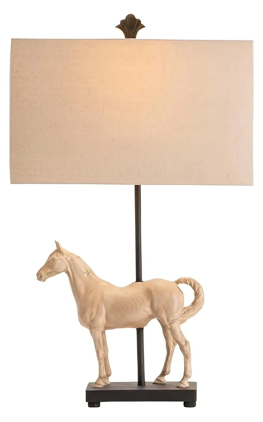 Horse of Fairfield Table Lamps (2-Pack), Beige, Rustic