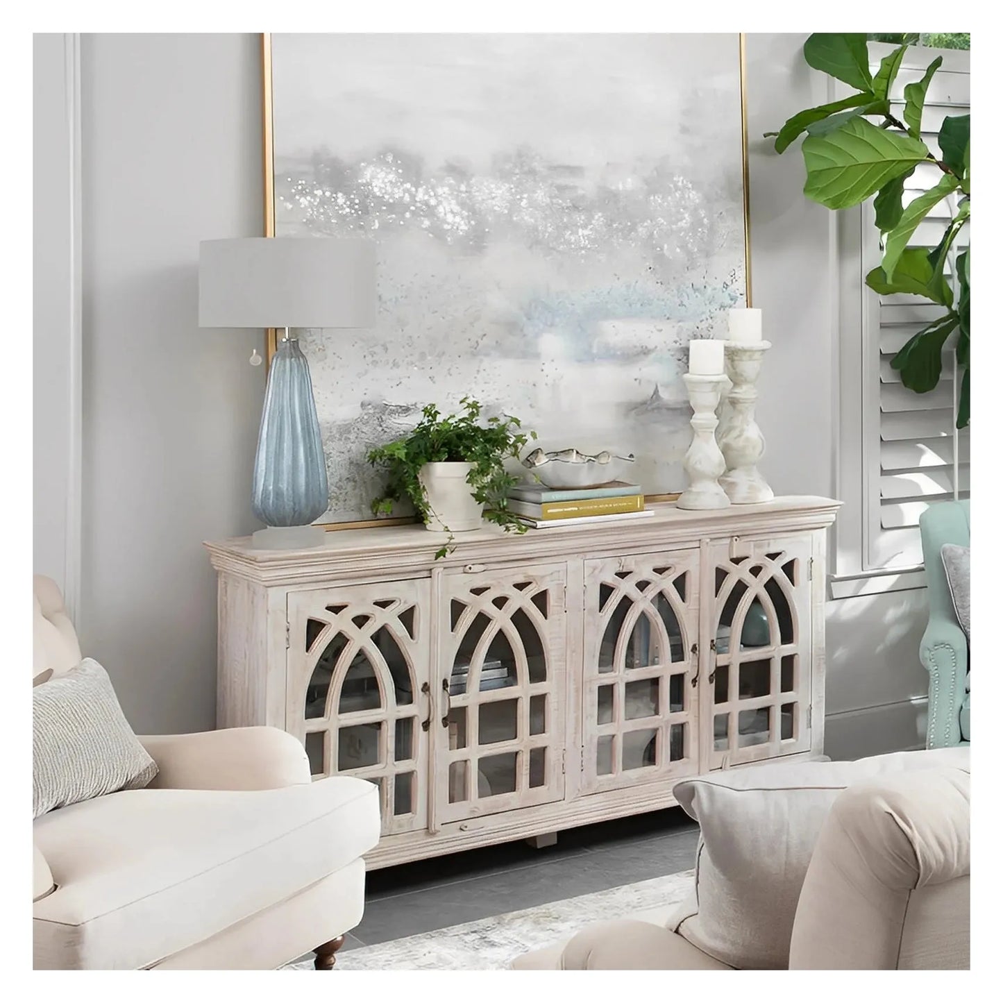 Alhena of Cranberry Cove Table Lamps (2-Pack), Blue, Coastal