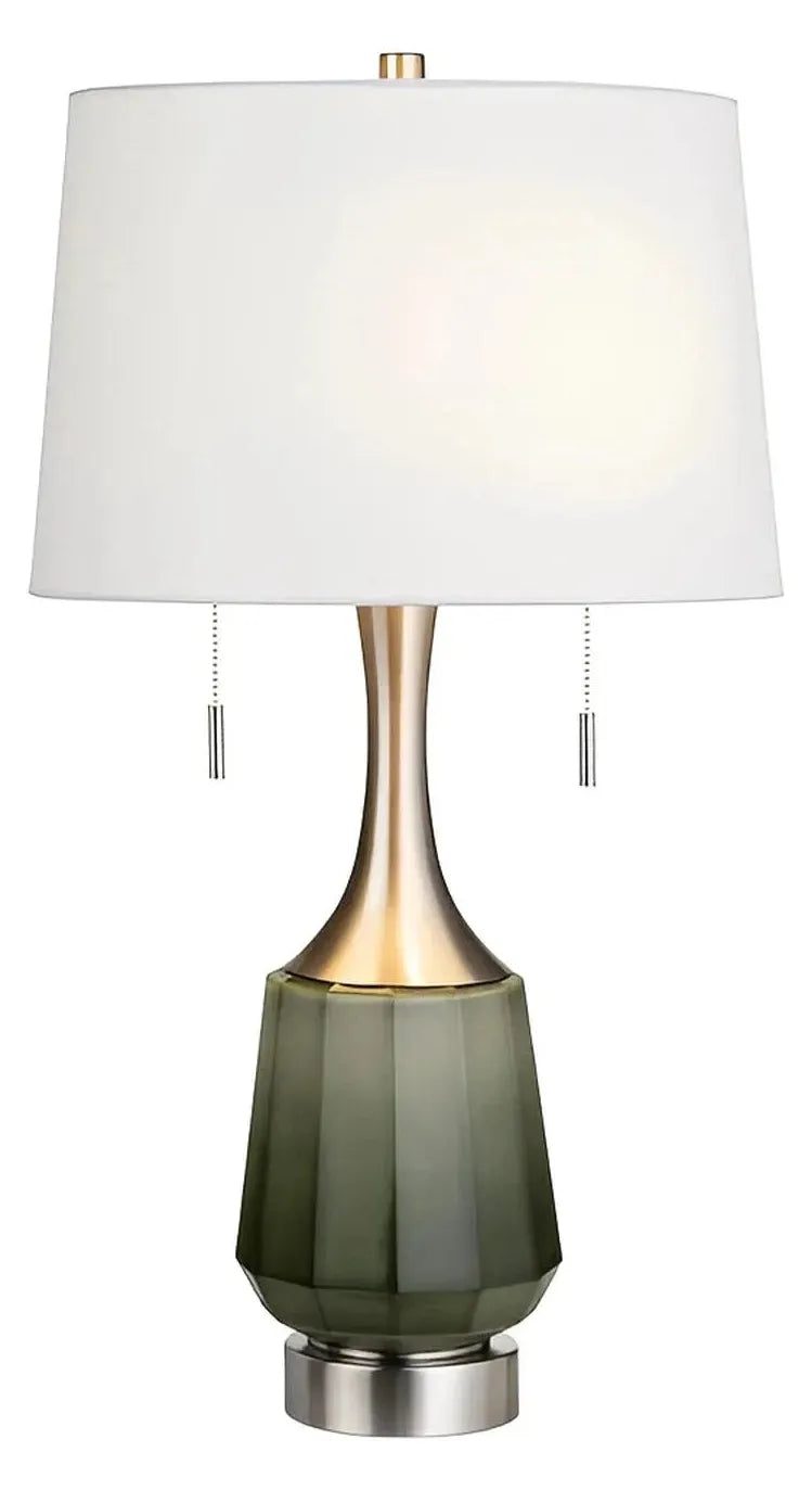 Electra of Newburyport Table Lamps (2-Pack), Green, Transitional