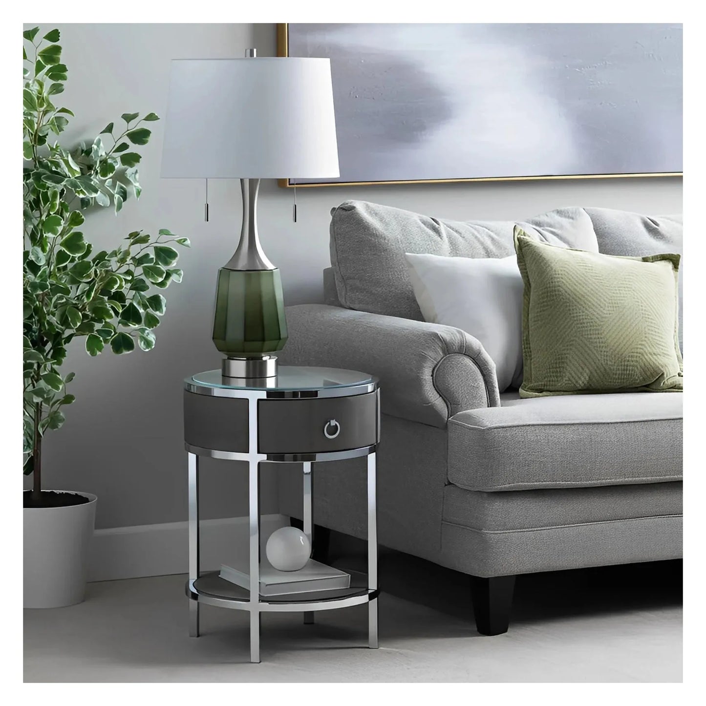 Electra of Newburyport Table Lamps (2-Pack), Green, Transitional