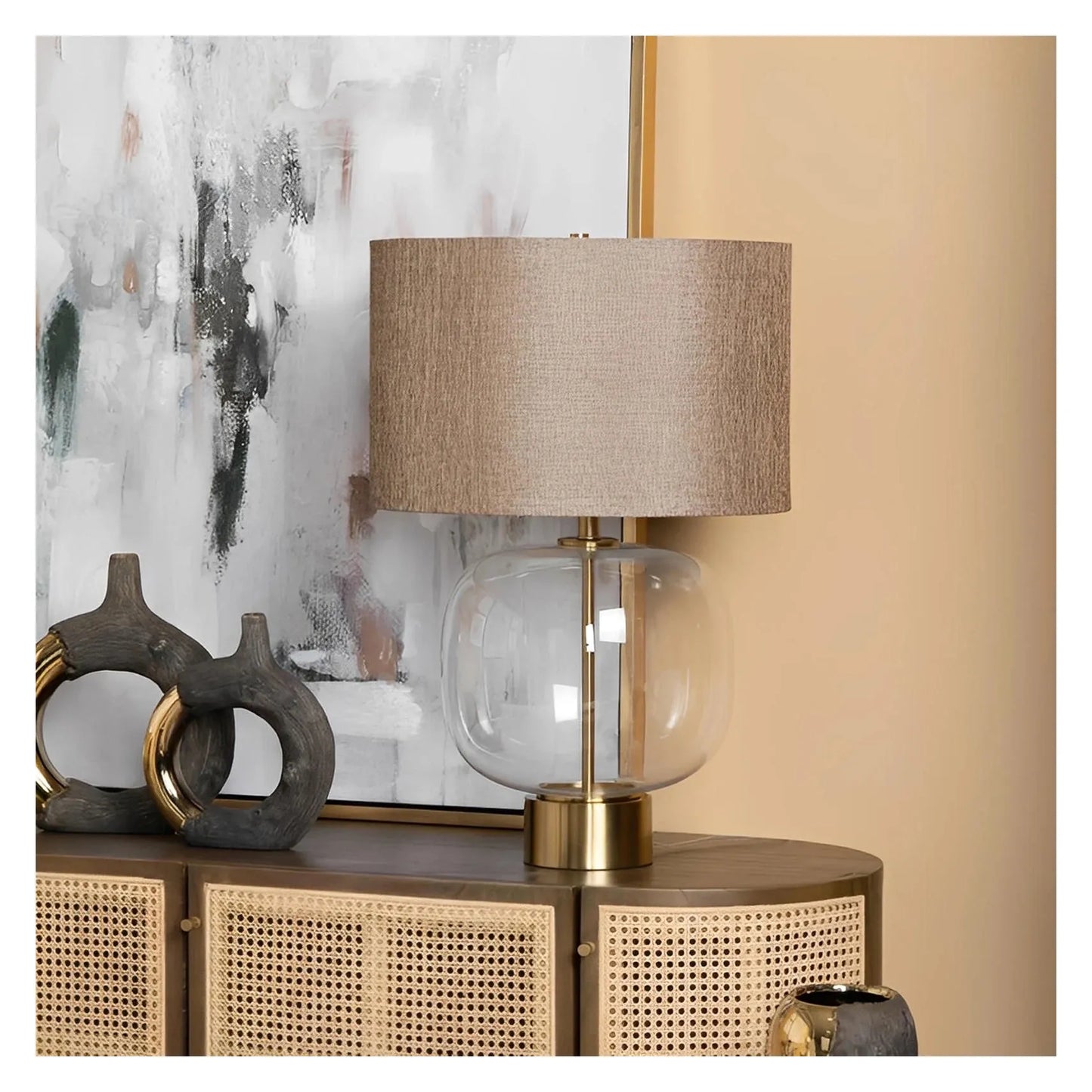 Nihal of Lakehurst Table Lamps (2-Pack), Clear, Transitional