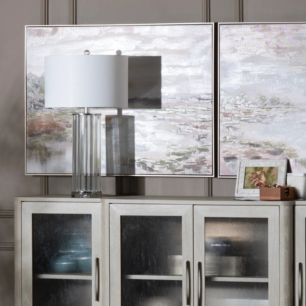 Zubeneschamali of Ogunquit Table Lamps (2-Pack), Transparent, Contemporary