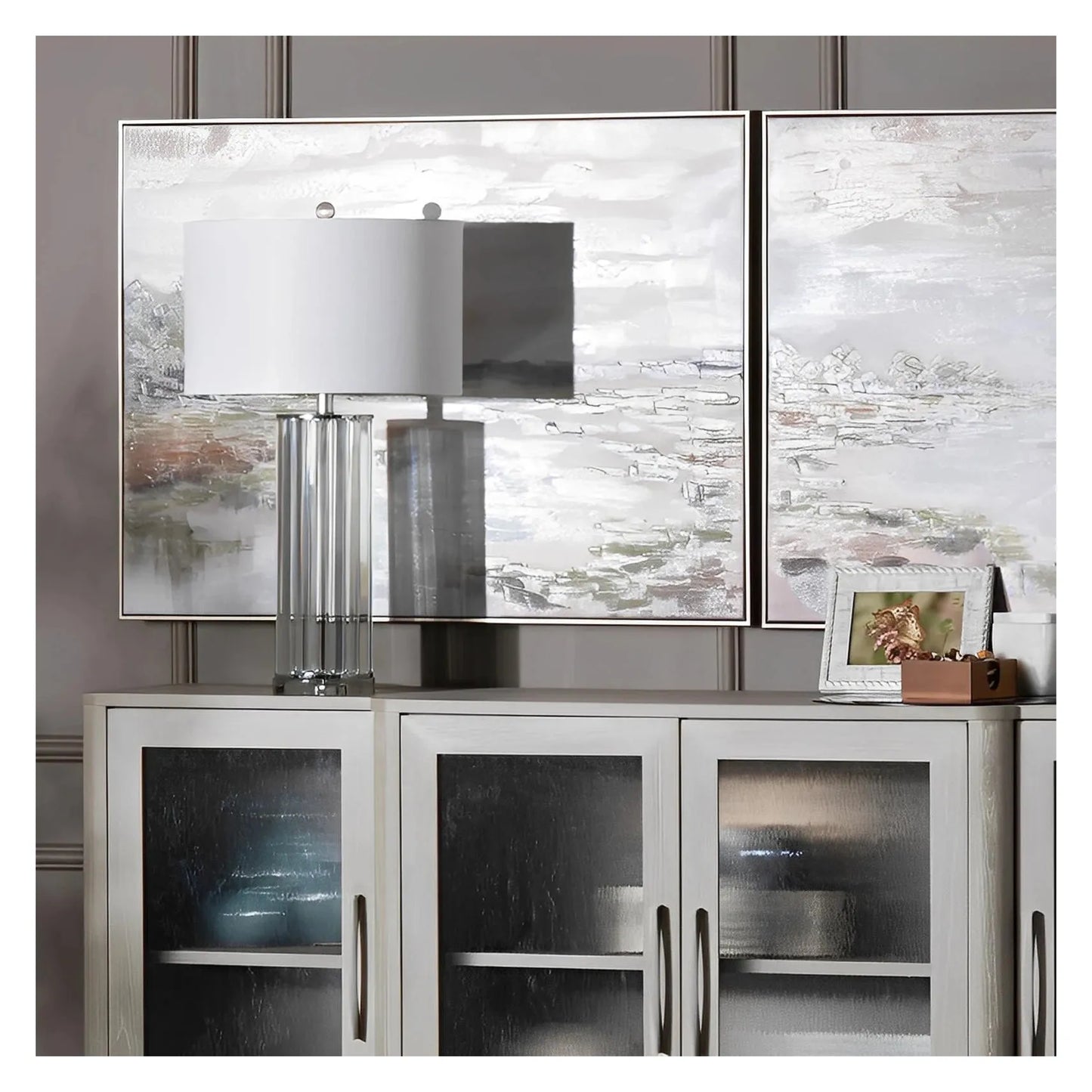 Zubeneschamali of Ogunquit Table Lamps (2-Pack), Transparent, Contemporary
