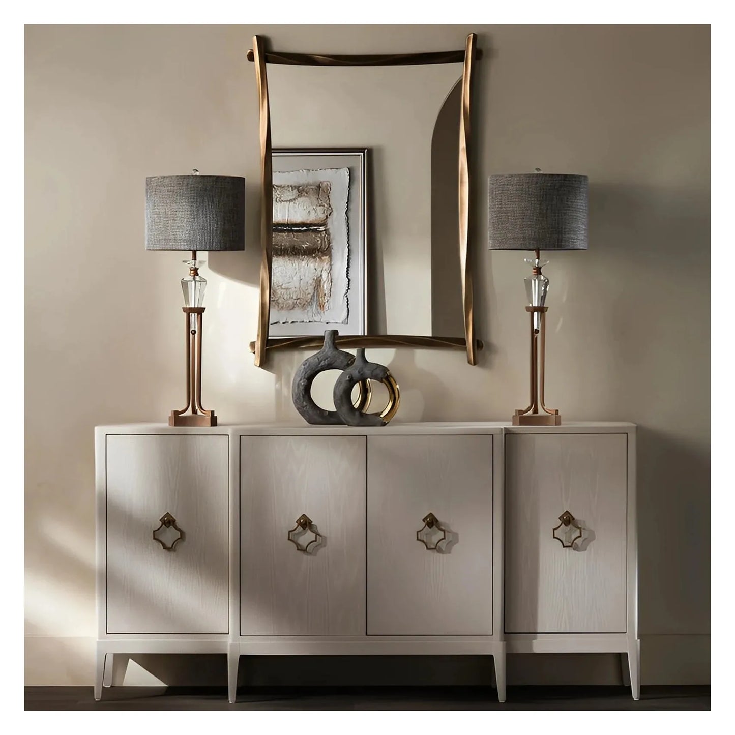 Enif of Narragansett Table Lamps (2-Pack), Gold, Contemporary