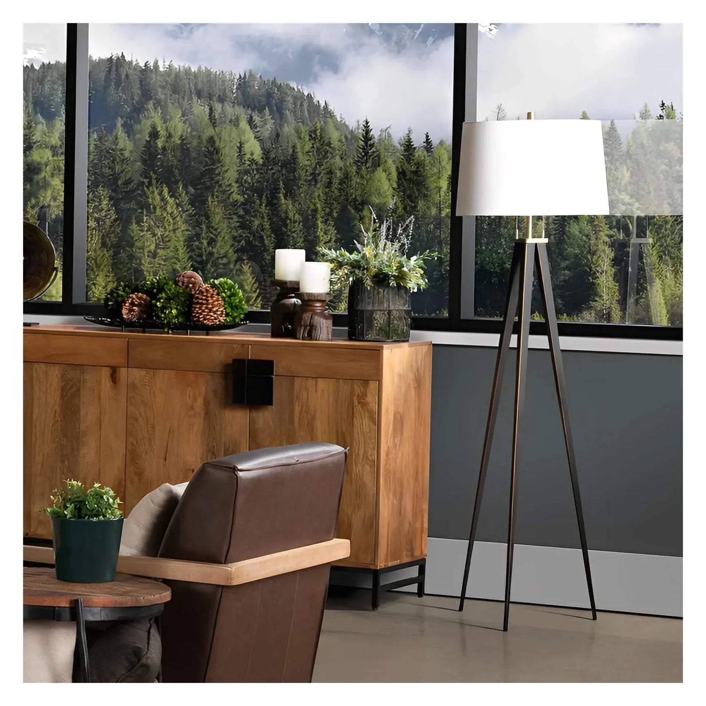 Mira of Brandywine Floor Lamp, Bronze, Contemporary