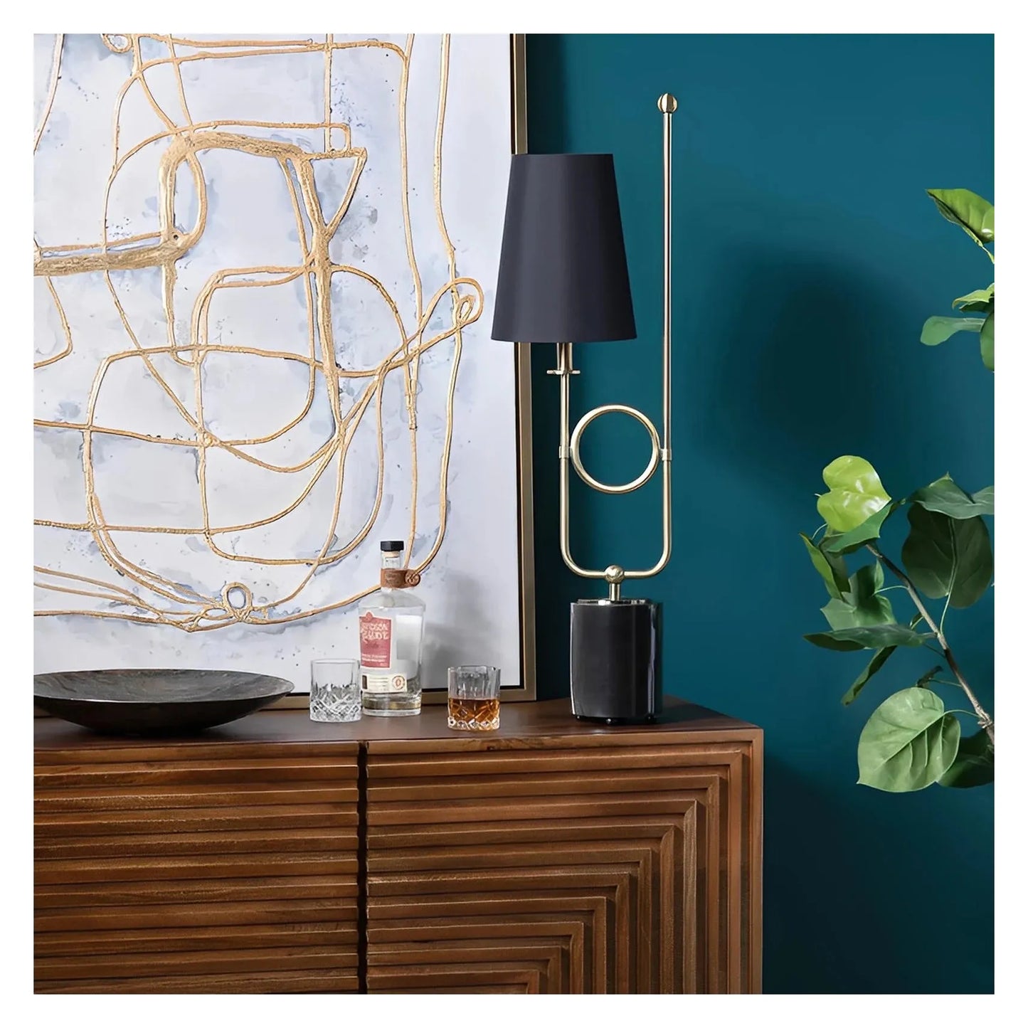 Capella of Adirondack Table Lamp (2-Pack), Black, Traditional