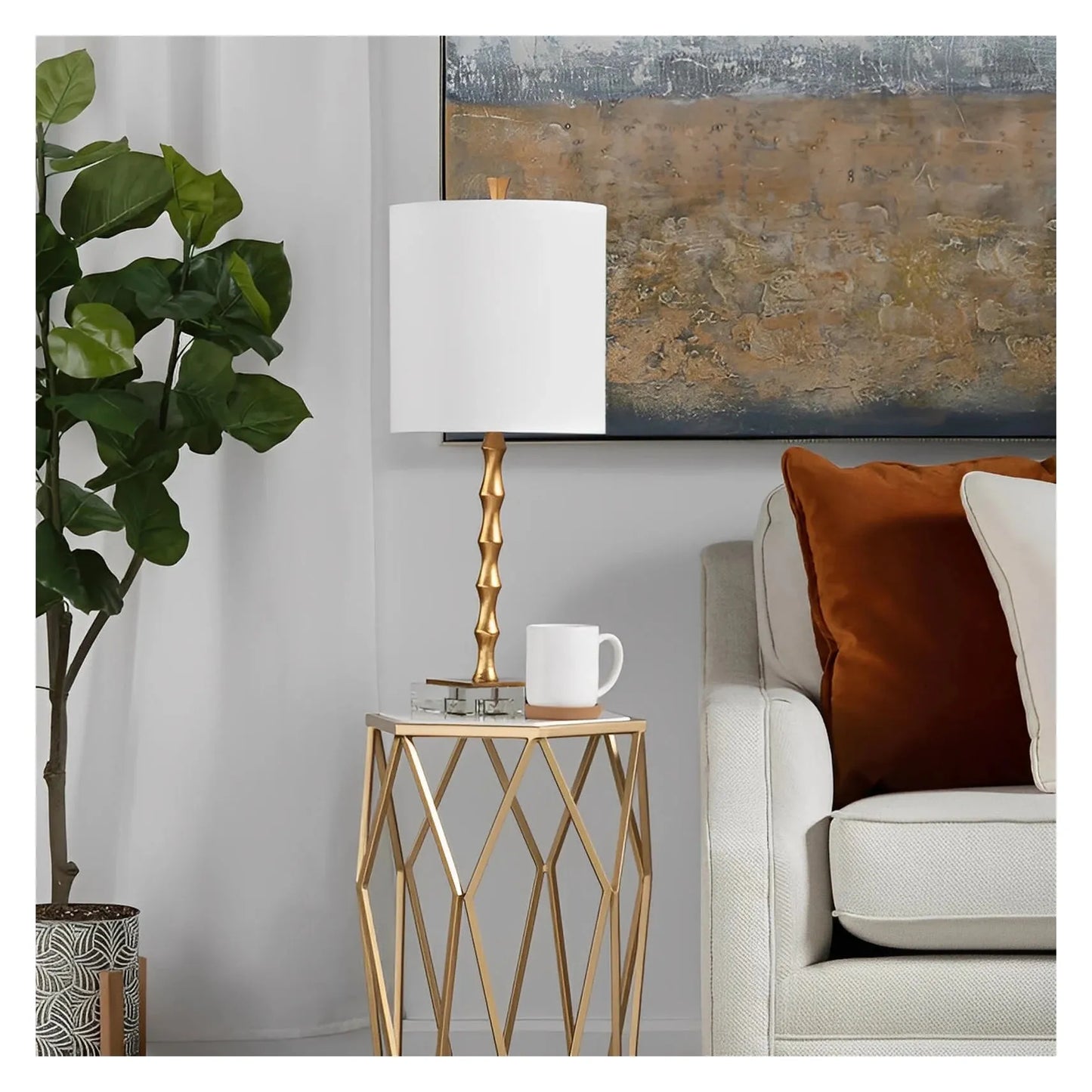 Elara of Newburyport Table Lamps (2-Pack), Gold, Transitional