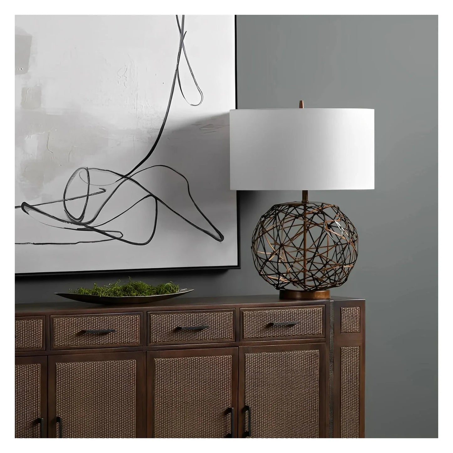 Hadar of Willow Glen Table Lamps (2-Pack), Brown, Rustic